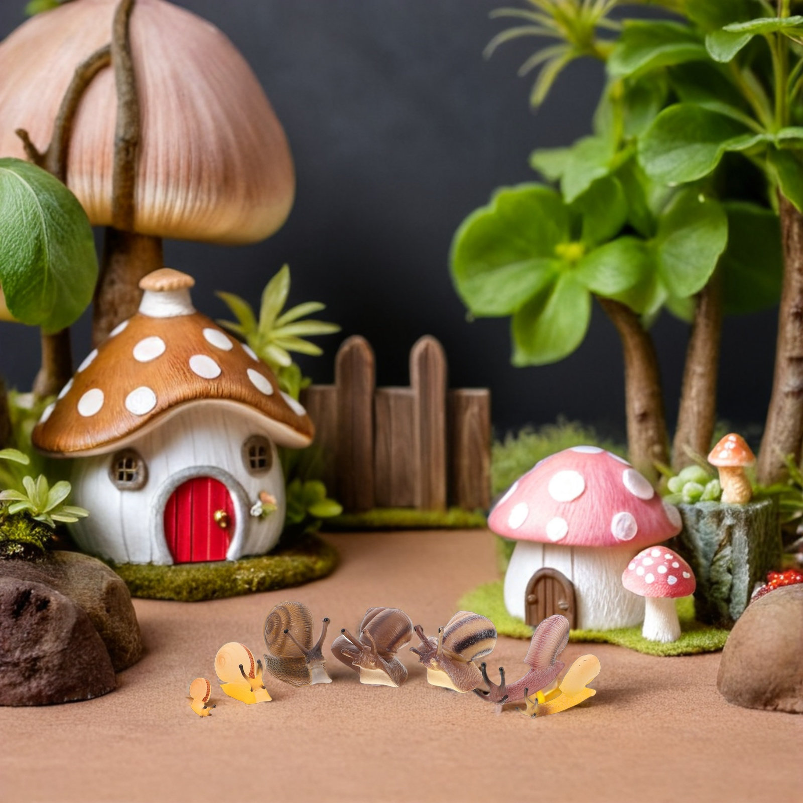 Bonsai Garden Europe - 7Pcs Children Educational Interactive Plastic Snail