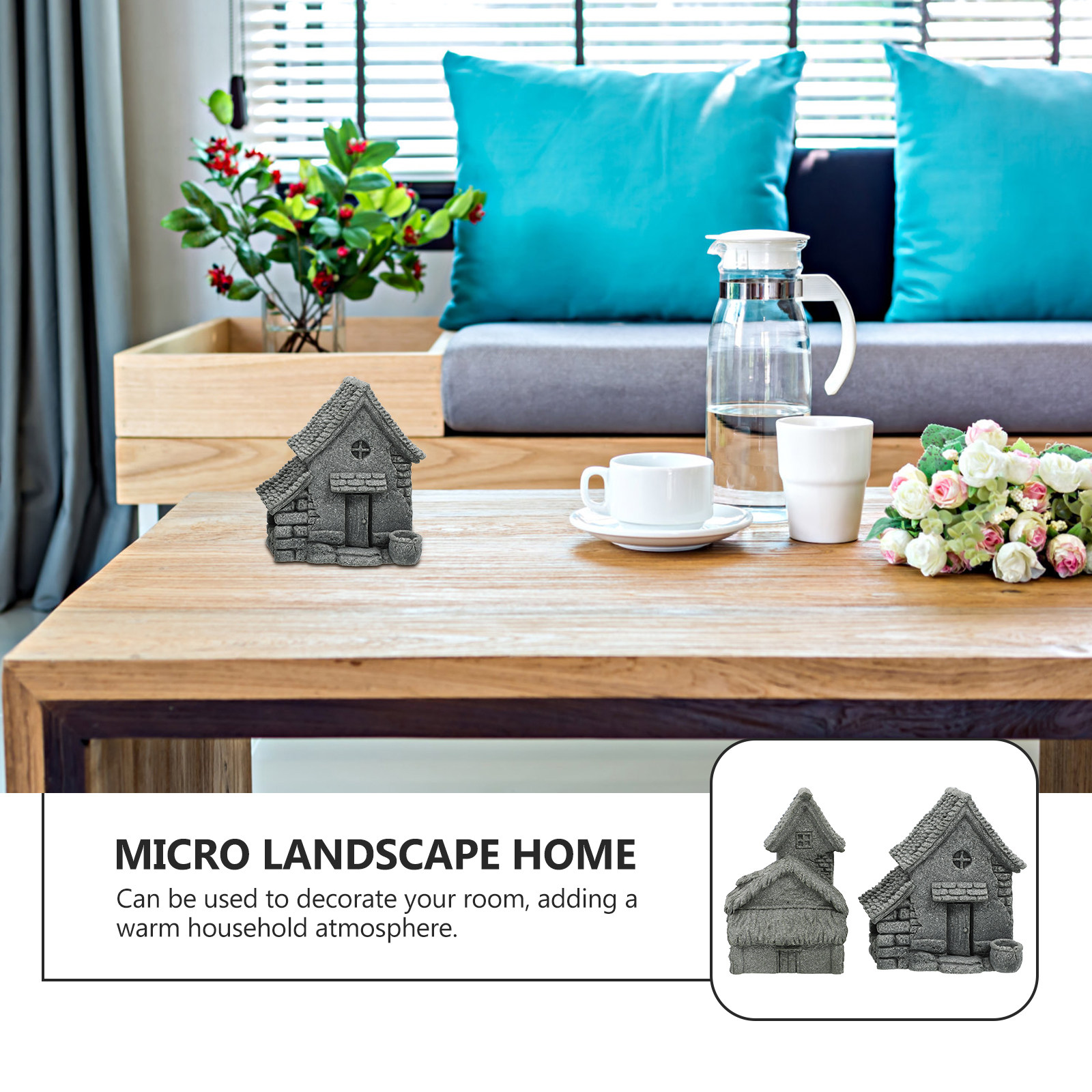 2Pcs Lifelike Micro Landscapin - огляд і ціна Bonsai Garden House