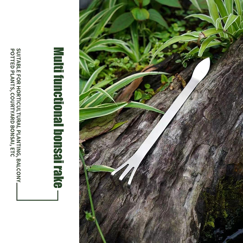 1Pc Stainless Steel Root Rake  - огляд і ціна Bonsai Garden Rake