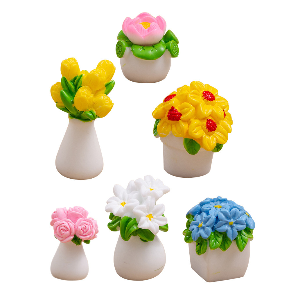 6Pcs Realistic Miniature Potte - огляд і ціна Bonsai Garden House
