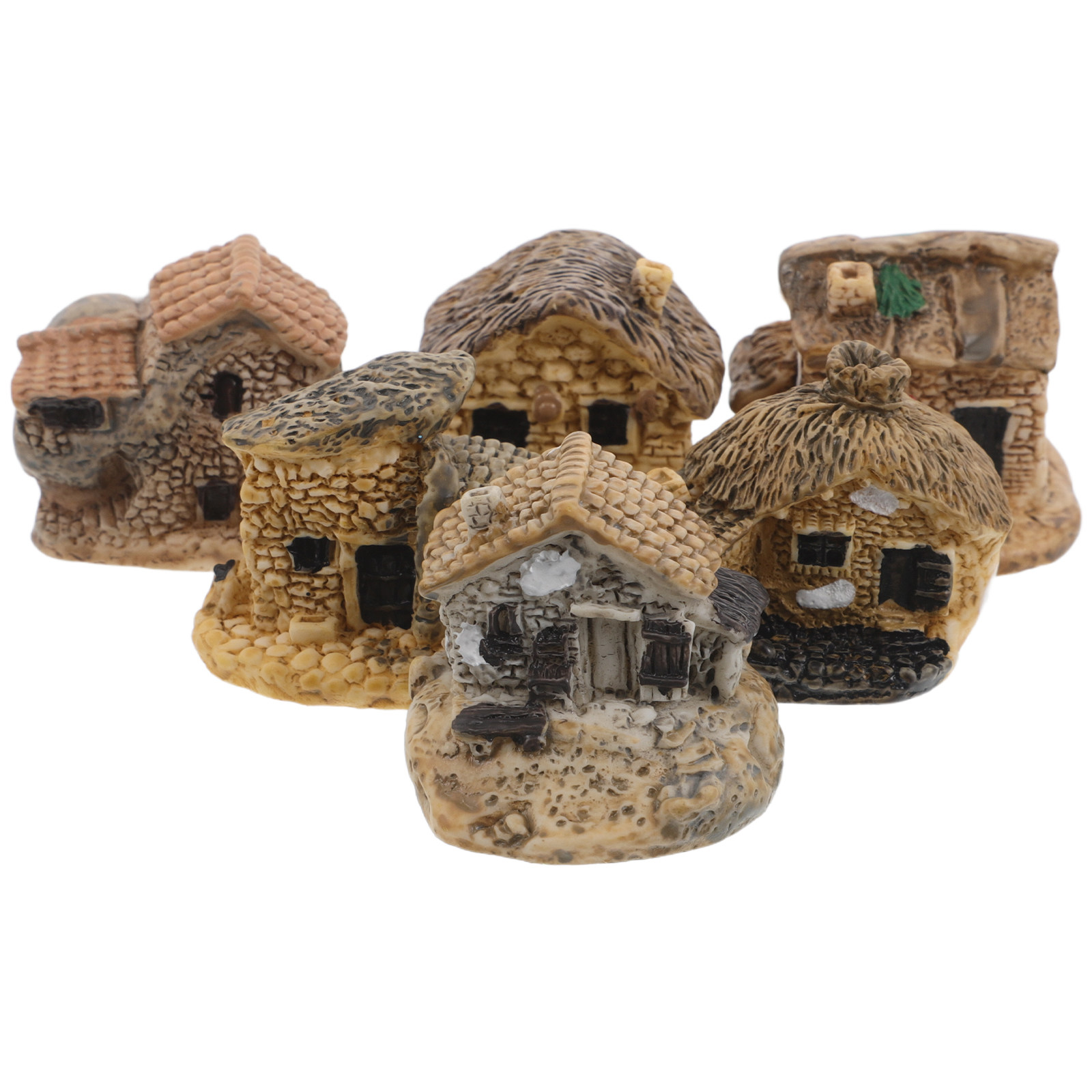 8Pcs Micro Landscape Cottage R - огляд і ціна Bonsai Garden House