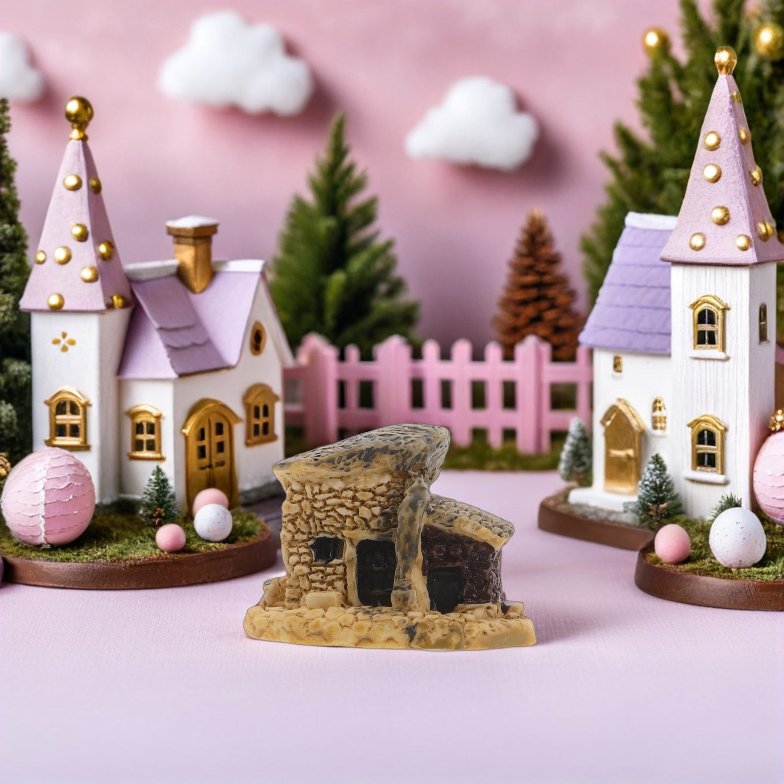 8Pcs Micro Landscape Cottage R - огляд і ціна Bonsai Garden House
