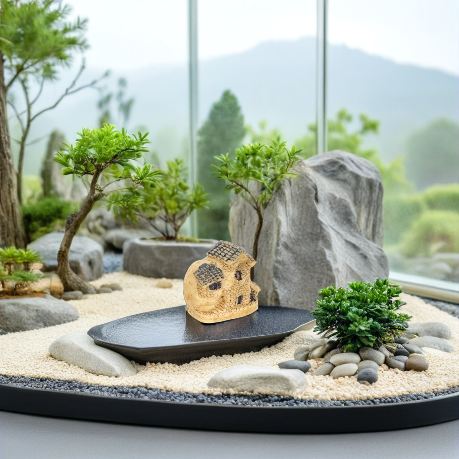 4Pcs Fairy Garden Houses Minia - огляд і ціна Bonsai Garden House