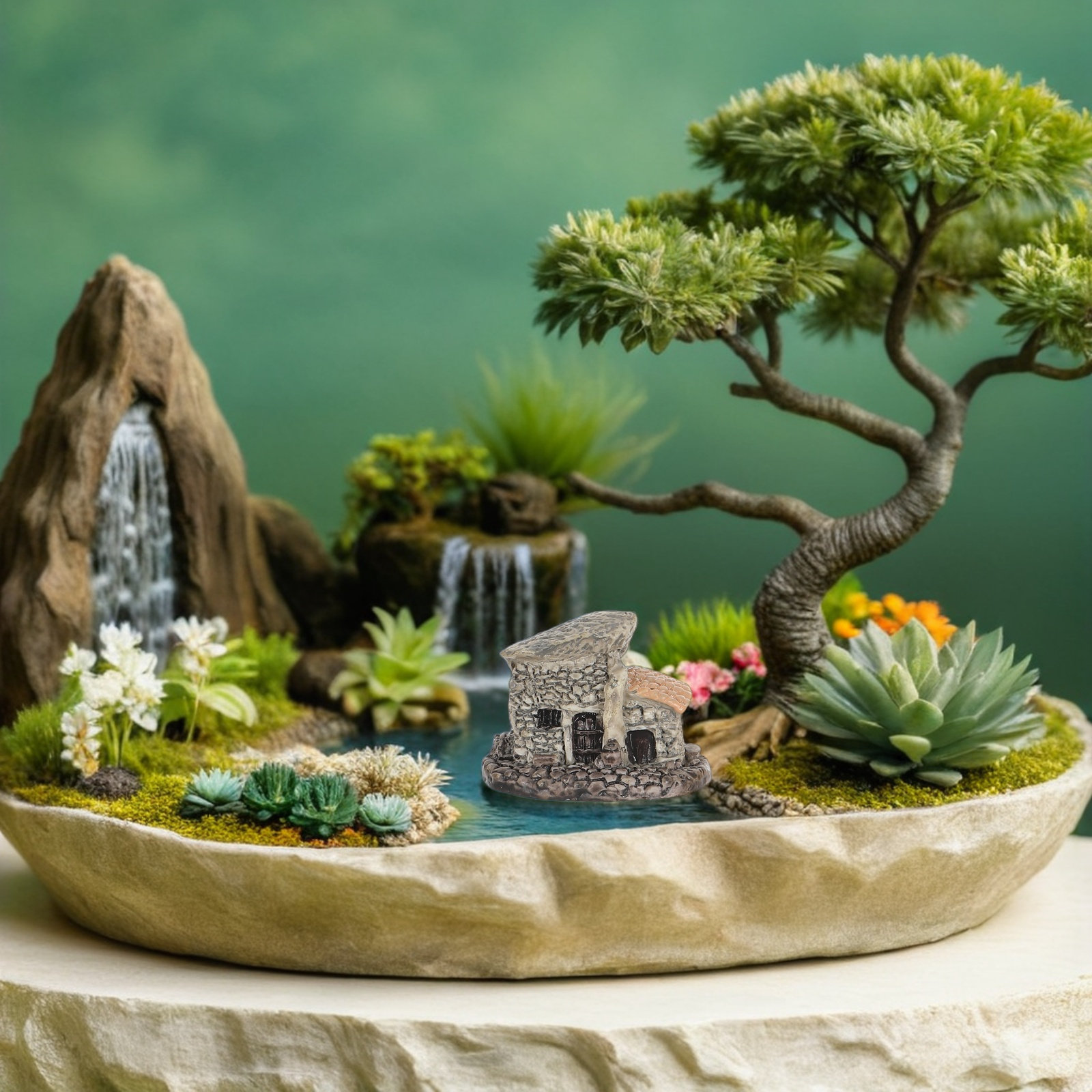 4Pcs Fairy Garden Houses Minia - огляд і ціна Bonsai Garden House