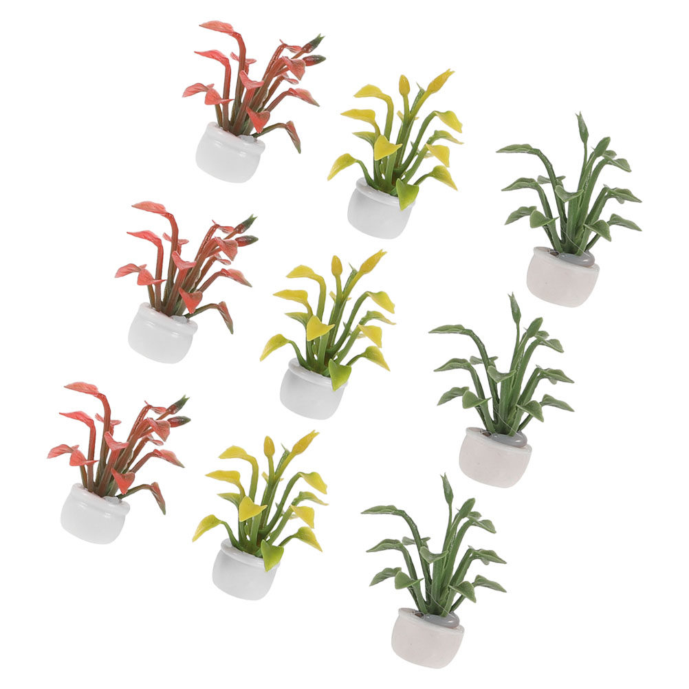 9Pcs Miniature Potted Plant Re - огляд і ціна Bonsai Garden House